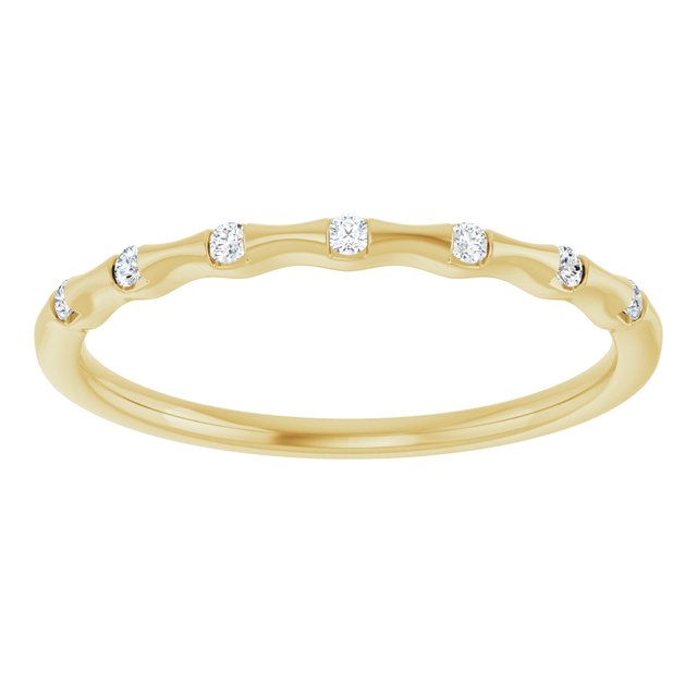 14K Yellow .07 CTW Lab-Grown Diamond Stackable Ring