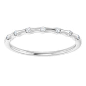 14K White .07 CTW Lab-Grown Diamond Stackable Ring