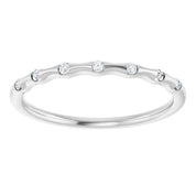 14K White .07 CTW Lab-Grown Diamond Stackable Ring