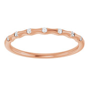 14K Rose .07 CTW Lab-Grown Diamond Stackable Ring
