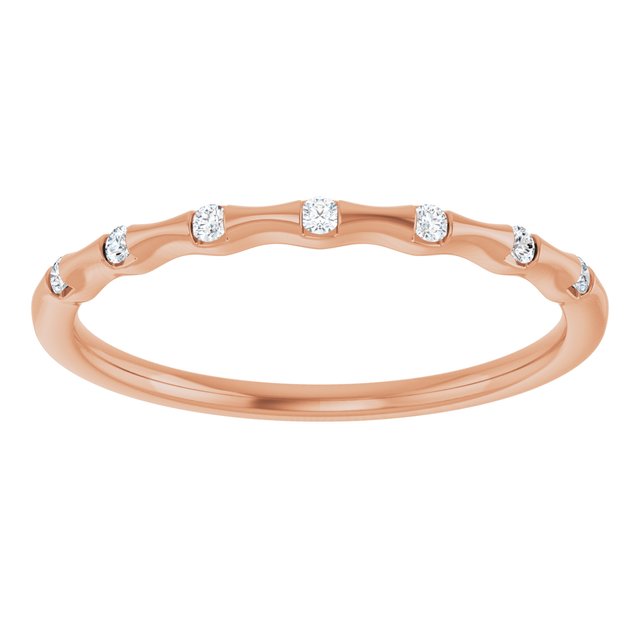14K Rose .07 CTW Lab-Grown Diamond Stackable Ring