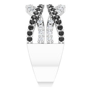 14K White 1 CTW Natural Black & White Diamond Ring