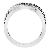 14K White 1 CTW Natural Black & White Diamond Ring