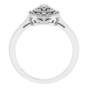 Sterling Silver .05 CTW Natural Diamond Ring Size 6