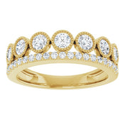 14K Yellow 1 CTW Lab-Grown Diamond Ring