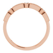 14K Rose 1/10 CTW Natural Diamond Stackable Ring