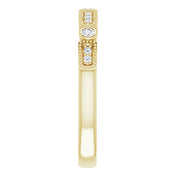 14K Yellow 1/10 CTW Natural Diamond Stackable Ring