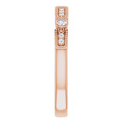 14K Rose 1/10 CTW Natural Diamond Stackable Ring