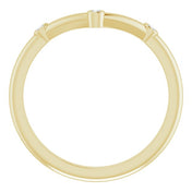 14K Yellow .03 CTW Natural Diamond Stackable  V Ring