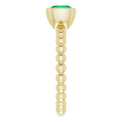 14K Yellow Lab-Grown Emerald Family Stackable Ring