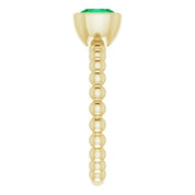 14K Yellow Lab-Grown Emerald Family Stackable Ring