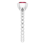 Sterling Silver Lab-Grown Ruby Family Stackable Ring
