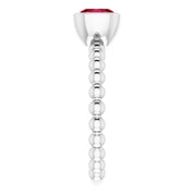 Sterling Silver Lab-Grown Ruby Family Stackable Ring