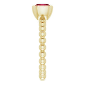14K Yellow Lab-Grown Ruby Family Stackable Ring