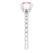 Sterling Silver Natural Pink Tourmaline Family Stackable Ring
