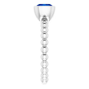 Sterling Silver Lab-Grown Blue Sapphire Family Stackable Ring