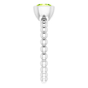 Sterling Silver Natural Peridot Family Stackable Ring