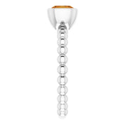 Sterling Silver Natural Citrine Family Stackable Ring