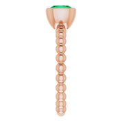 14K Rose Lab-Grown Emerald Family Stackable Ring