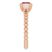 14K Rose Lab-Grown Ruby Family Stackable Ring