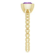14K Yellow Natural Amethyst Family Stackable Ring