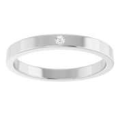 14K White Natural White Sapphire Family Stackable Ring
