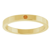 14K Yellow Natural Citrine Family Stackable Ring