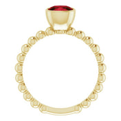 14K Yellow Natural Mozambique Garnet Family Stackable Ring