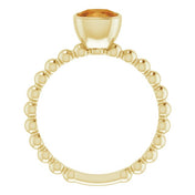 14K Yellow Natural Citrine Family Stackable Ring