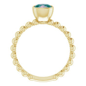14K Yellow Lab-Grown Alexandrite Family Stackable Ring