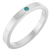 Sterling Silver Natural Alexandrite Family Stackable Ring