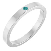 Sterling Silver Natural Alexandrite Family Stackable Ring