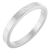 Sterling Silver Natural White Sapphire Family Stackable Ring