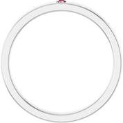 Sterling Silver Natural Pink Tourmaline Family Stackable Ring