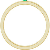 14K Yellow Natural Emerald Family Stackable Ring