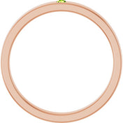 14K Rose Natural Peridot Family Stackable Ring