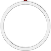 14K White Natural Mozambique Garnet Family Stackable Ring