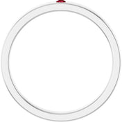 14K White Lab-Grown Ruby Family Stackable Ring