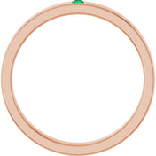 14K Rose Lab-Grown Emerald Family Stackable Ring