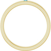 14K Yellow Natural Blue Zircon Family Stackable Ring