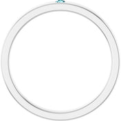 14K White Natural Blue Zircon Family Stackable Ring