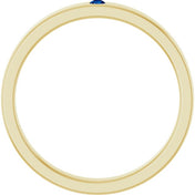 14K Yellow Natural Blue Sapphire Family Stackable Ring