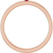 14K Rose Lab-Grown Ruby Family Stackable Ring