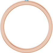14K Rose Natural Aquamarine Family Stackable Ring