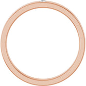 14K Rose Natural White Sapphire Family Stackable Ring