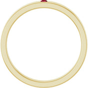 14K Yellow Lab-Grown Ruby Family Stackable Ring