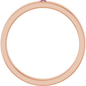 14K Rose Natural Pink Tourmaline Family Stackable Ring
