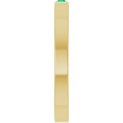 14K Yellow Lab-Grown Emerald Family Stackable Ring