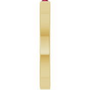 14K Yellow Lab-Grown Ruby Family Stackable Ring