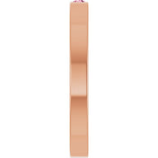 14K Rose Natural Pink Tourmaline Family Stackable Ring